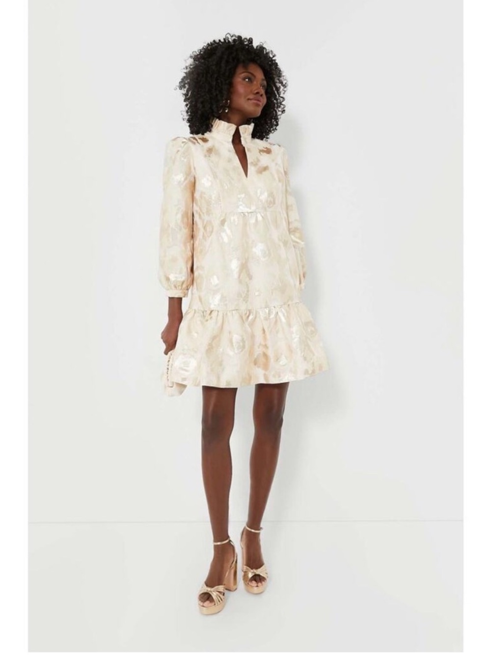 NWT Tuckernuck Palmerston Champagne and Gold Dress